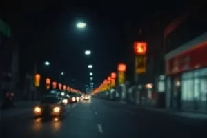 日式影片横版主推画面，影院银幕与观众席剪影