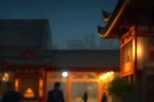 夏末的电车铃封面，夏日祭最后一晚的电车与灯笼